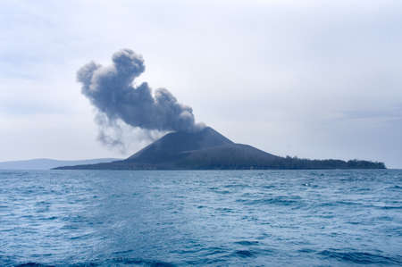Volcano eruption. Anak Krakatau, Indonesia の写真素材