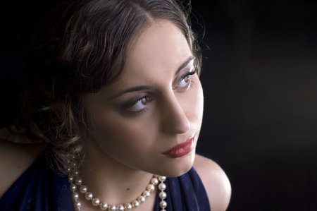 Close-up portrait of a gorgeous woman 