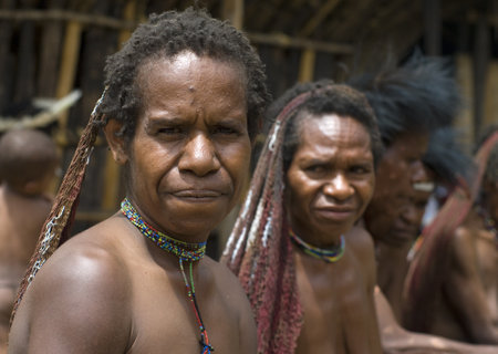 A traditional Indonesian papua  women のeditorial素材