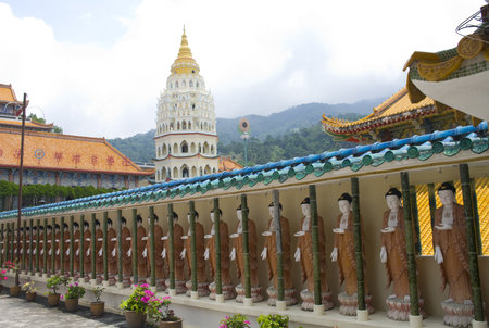 Buddha Statues, Chinese Temple, Penang, Malaysia のeditorial素材