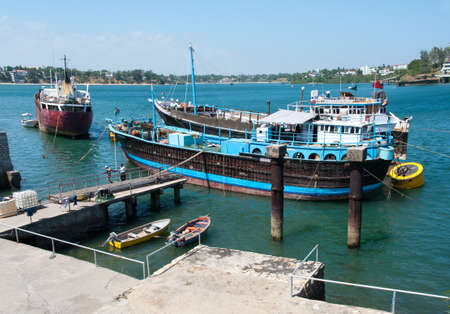 MOMBASA, KENYA-JAN 22  Old port in Mombasa Jan 22, 2013, Kenya  Here are based ships regional significance の写真素材