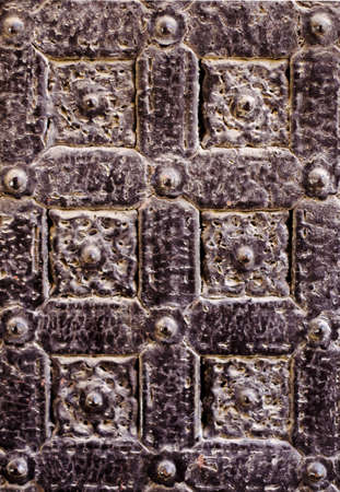 decor elements on metal door の写真素材