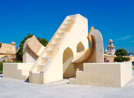 Jantar Mantar astronomical observatory in Japiur, Rajasthan, India の写真素材