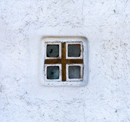 Old window with wall texture 
