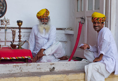 JODHPUR, INDIA - SEPT 20: Local people in the Mehrangarh Fort on Sept 20, 2013 in Jodhpur, India....