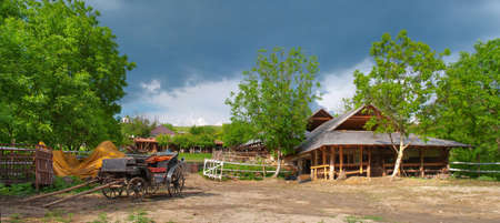 Old farm in Butuceni, Moldovaの写真素材