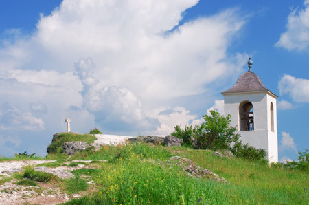 Christian Orthodox church in Old Orhei, Moldovaの写真素材