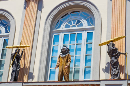 FIGUERES, SPAIN - JULY 26: The Dali Theatre and Museum  on July 26, 2014 in Figueres, Catalunia, Spain. The museum displays the largest and most diverse collection of works by Salvador Dali. のeditorial素材