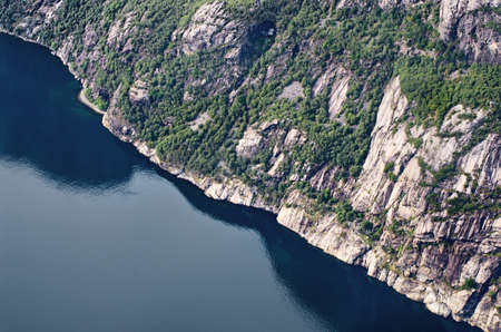 Top view of the fjord, Norwayの写真素材