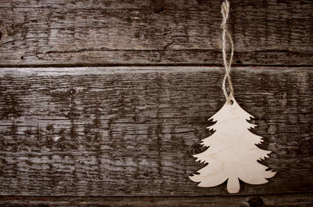 Christmas card with christmas natural decorationsの写真素材