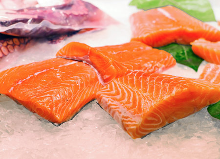 fresh fish at  La Boqueria market in Barcelona