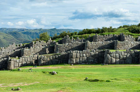 Sacsayhuaman, Inca ruins in Cusco, Peruの写真素材