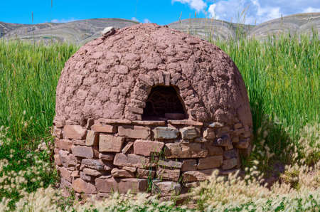 Traditional  clay oven in the village of Bolivia, South Americaの写真素材