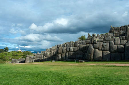 Sacsayhuaman, Inca ruins in Cusco, Peruの写真素材