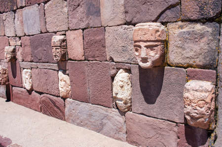 Tiwanaku. Ruins in  Bolivia,  Pre-Columbian archaeological site.の写真素材
