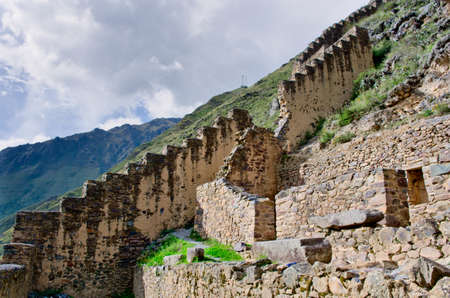 Ollantaytambo - old Inca fortress in the Sacred Valley in  Andes, Cusco, Peruの写真素材