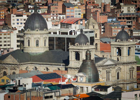 Cityscape of La Paz in Boliviaの写真素材