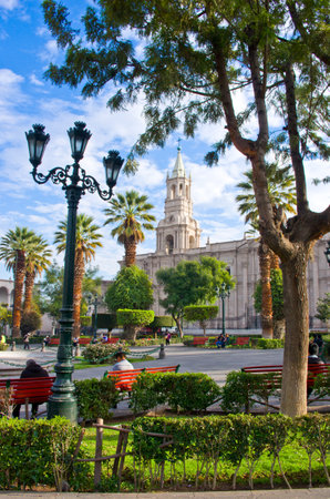 Cathedral of Arequipa in Peruのeditorial素材