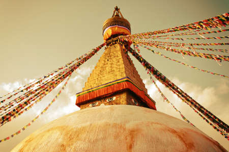 Buddhist  Boudhanath Stupa  in Kathmandu, Nepalの写真素材
