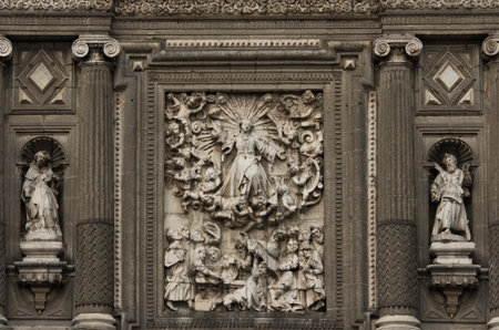 Elements of Cathedral on Zocalo, Mexico City, Mexicoのeditorial素材