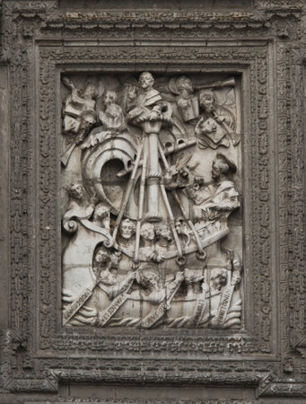 Elements of Cathedral on Zocalo, Mexico City, Mexicoのeditorial素材