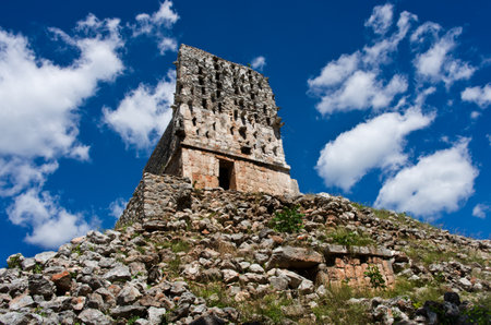 Labna a Mesoamerican archaeological site and ceremonial center of the pre-Columbian Maya civilization,  Yucatan Peninsula, Mexico.のeditorial素材