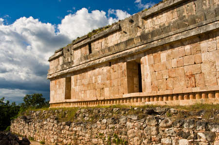 Sayil is a Maya archaeological site, Yucatan, Mexico. Remains of the Palace.の写真素材