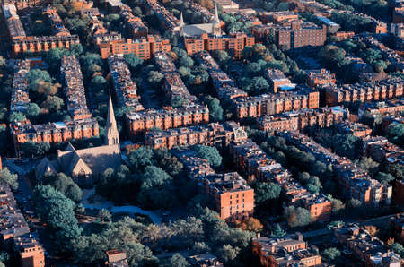 Top view of Boston, Massachusetts, USAの写真素材