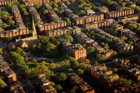 Top view of Boston, Massachusetts, USAの写真素材