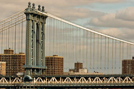 Manhattan Bridge in New York. USAの写真素材