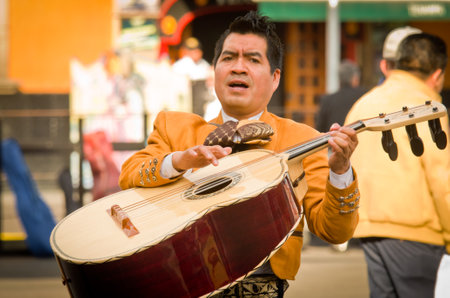 Mexico City - December 03, 2016 : Mariachi band play mexican music at Garibaldi Square in Mexico City, Mexico.のeditorial素材