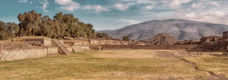 Pyramid of the Moon and the road of death in Teotihuacan, Mexico