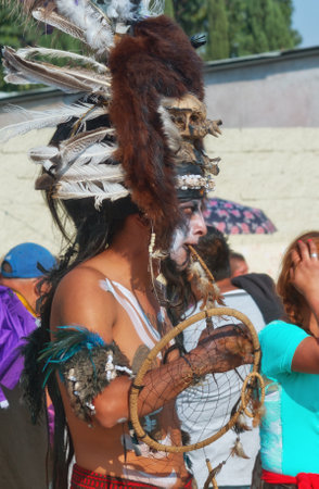 Mexico City, Mexico - December 12, 2016: Celebration of the Day of the Virgin of Guadalupe with a mass ceremony in her honor on square of Basilica of Our Lady of Guadalupeのeditorial素材