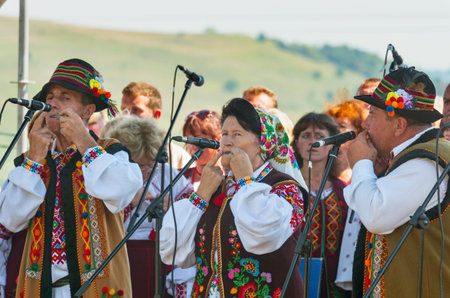 Turka, Ukraine - August 06, 2017: international boycos festival in Turka, Ukraine. Boykos or simply...