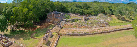 Labna a Mesoamerican archaeological site and ceremonial center of the pre-Columbian Maya civilization, Yucatan Peninsula, Mexico. UNESCO World Heritage Siteのeditorial素材