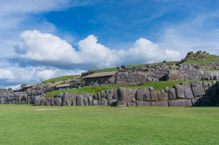 Sacsayhuaman, Inca ruins in Cusco, Peruの写真素材