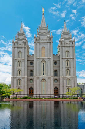 Salt Lake City, USA: Salt Lake Temple is a temple of The Church of Jesus Christ of Latter-day Saints (LDS Church) in Salt Lake City, Utah, USAの写真素材