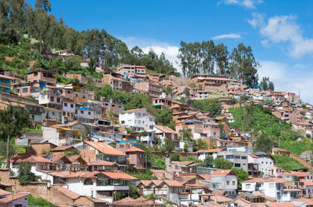 Cityscape of Cusco in Peruの写真素材