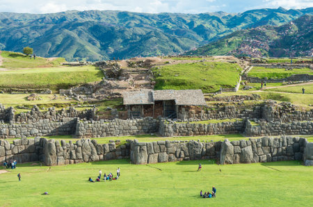 Cusco, Peru - March 8, 2015: Sacsayhuaman, Inca ruins in Cusco, Peruのeditorial素材