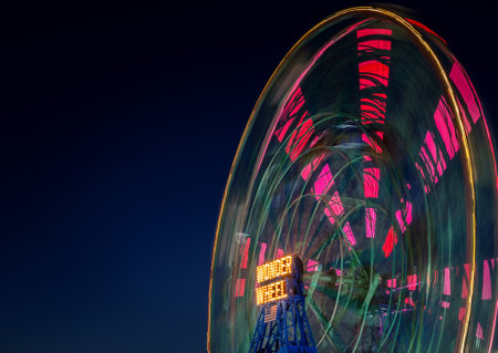 New York, NY, USA - July 8, 2018: Wonder Wheel in Coney Island Luna Park, Brooklyn, New Yorkのeditorial素材