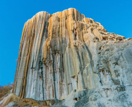 Petrified waterfalls, Hierve El Agua in the Central Valleys of Oaxaca, Mexicoのeditorial素材