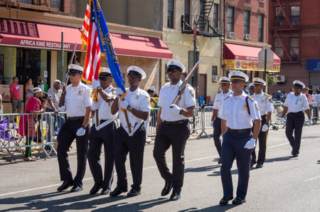 New York City - September 16, 2018: The African American Day Parade in Harlem, New York Cityのeditorial素材