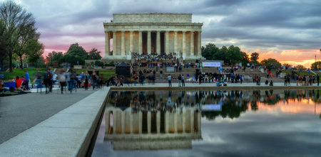 Washington DC, USA - October 20, 2018: Lincoln Memorial in Washington, DC, USAのeditorial素材