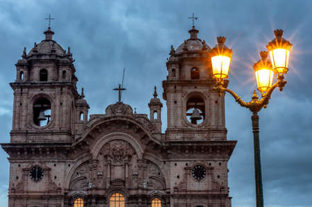 Church of the Society of Jesus (Iglesia de la Compania) is a historic Jesuit church in Cusco, Peruの写真素材