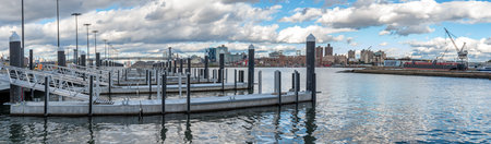 New York City, USA - October 13, 2018: The Brooklyn Navy Yard is a shipyard and industrial complex located in northwest Brooklyn in New York City,のeditorial素材
