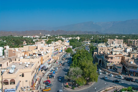 Nizwa, Oman - January 12, 2012 : View of town Nizwa, Oman. Middle Eastのeditorial素材