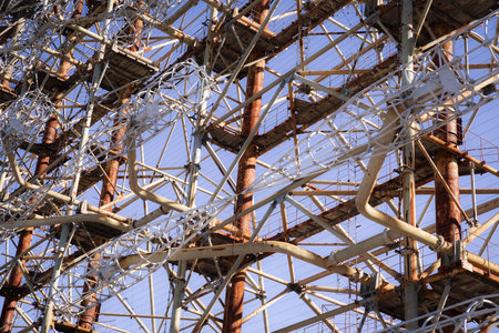 Chernobyl Exclusion Zone, Ukraine - February 23, 2019: Duga radar was a Soviet over-the-horizon...