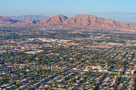 Aerial view of Las Vegas  in Nevada, USA