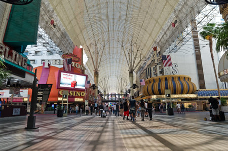 Las Vegas, USA - May 28, 2017:Fremont Street in Las Vegas, Nevadaのeditorial素材
