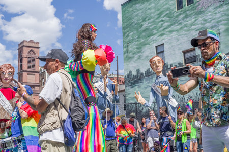 Jersey City, NJ, USA - August 24, 2019: 19th Annual Jersey City LGBT Pride Festival.のeditorial素材